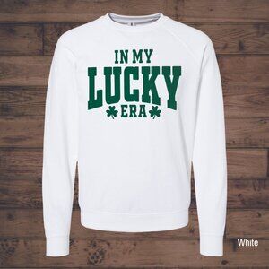 NWT Independent In My Lucky Era Graphic Crewneck Unisex White Small